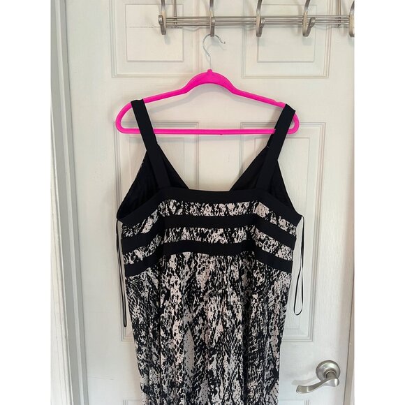Style & Co Woman Black & White Snake Print Sleeveless Maxi Dress Size 3X - Picture 6 of 8